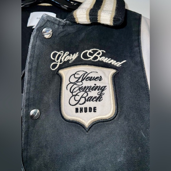 RHUDE Washed Canvas Varsity Jacket - Picture 6 of 11